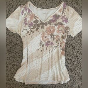 Womens Y2k Bling Floral Pattern Top